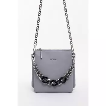 Сумка кросс-боди, отдел на молнии, цвет серый 21х20х9см