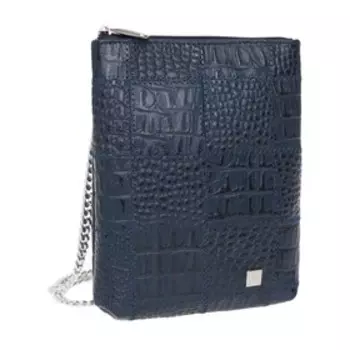 Сумка кросс-боди, отдел на молнии, цвет синий 14,5х19х3,5см