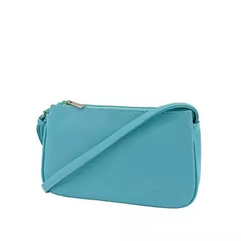 Сумка кросс-боди, отдел на молнии, цвет бирюзовый 16х25х3см
