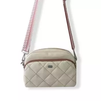 Сумка кросс-боди, отдел на молнии, цвет светллый-беж.