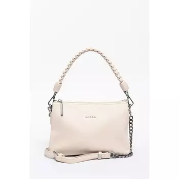 Сумка кросс-боди, отдел на молнии, цвет светло-бежевый