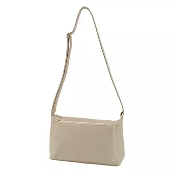 Сумка кросс-боди, отдел на молнии, цвет темно-бежевый 20х30х8см