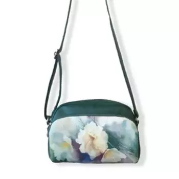 Сумка кросс-боди, отдел на молнии, цвет зеленый