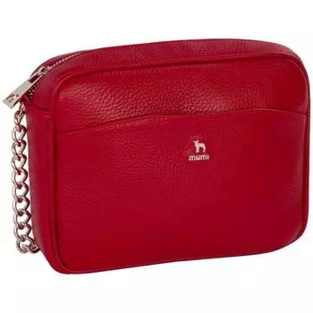 Сумка кросс-боди на молнии MUMI, наружный карман, цвет красный