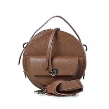 Сумка кросс-боди, отдел на молнии, наружный карман, цвет рыжий