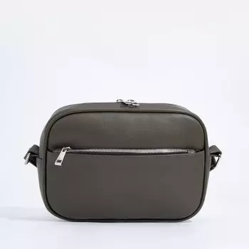 Сумка кросс-боди, отдел на молнии, наружный карман, цвет зелёный