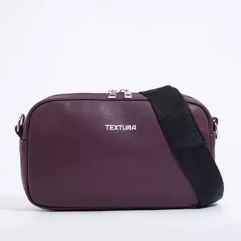 Сумка женская на молнии TEXTURA, маленький размер, цвет бордовый