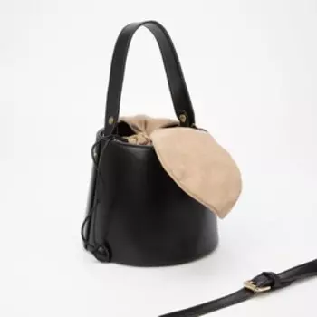 Сумка кросс-боди, отдел на утяжке, цвет чёрный