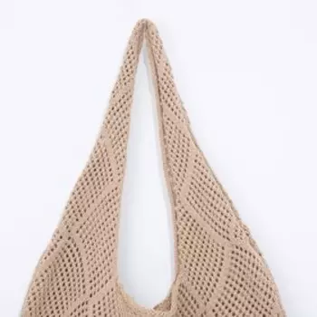 Сумка-мешок без застёжки, цвет бежевый