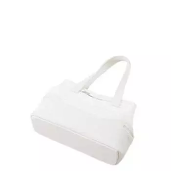 Сумка мешок иск.кожа, отдел на молнии, цвет белый с текстурой крокодил 41х15х25см