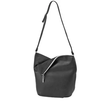 Сумка мешок иск.кожа, отдел на молнии, цвет черный 25х15х27см