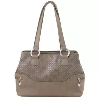 Сумка мешок иск.кожа, отдел на молнии, цвет коричневый 41х15х25см