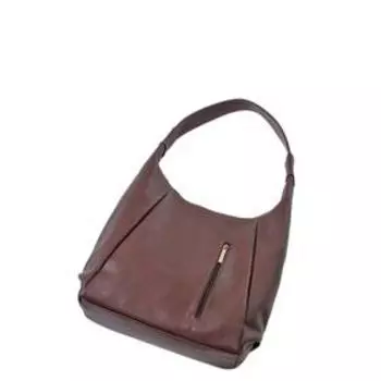 Сумка мешок иск.кожа, отдел на молнии, цвет коричневый 27х10х35см