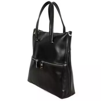 Сумка мешок Letizia Forzza, отдел на молнии, цвет черный 31х32х9 см