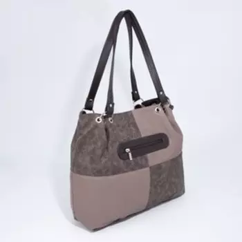 Сумка-мешок на молнии, цвет бежевый