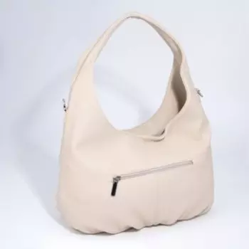 Сумка-хобо на молнии, цвет бежевый