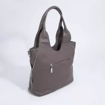 Сумка женская на молнии, цвет коричневый