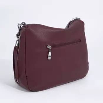 Сумка-мешок на молнии, цвет бордовый