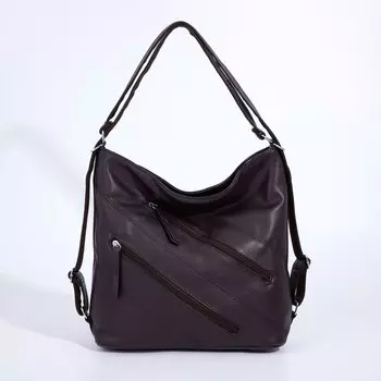 Сумка-мешок на молнии, цвет бордовый