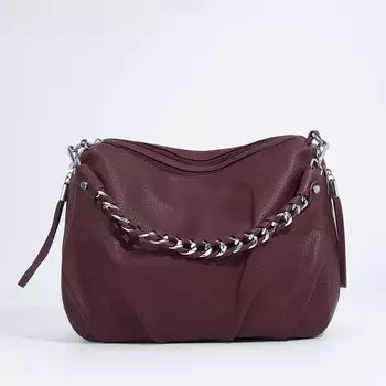 Сумка-мешок на молнии, цвет бордовый