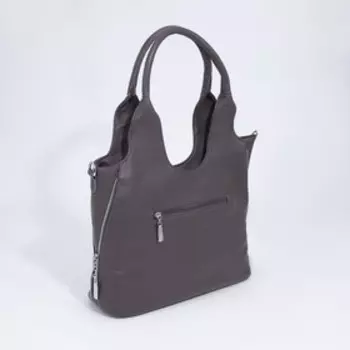 Сумка женская на молнии, цвет серо-коричневый