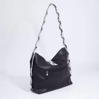 Сумка-мешок на молнии, цвет чёрный