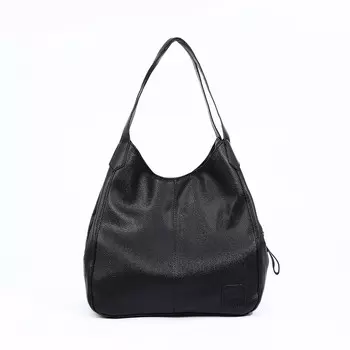 Сумка женская на молнии, цвет чёрный