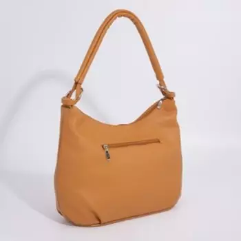 Сумка-мешок на молнии, цвет горчичный