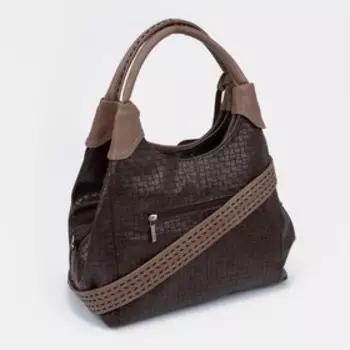 Сумка-мешок на молнии, цвет коричневый