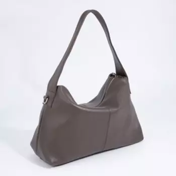 Сумка-мешок на молнии, цвет коричневый