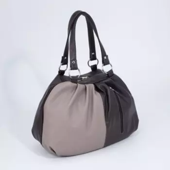 Сумка-мешок на молнии, цвет коричневый