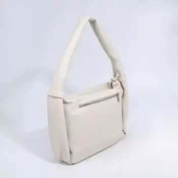 Сумка женская FABULA на молнии, наружный карман, цвет молочный