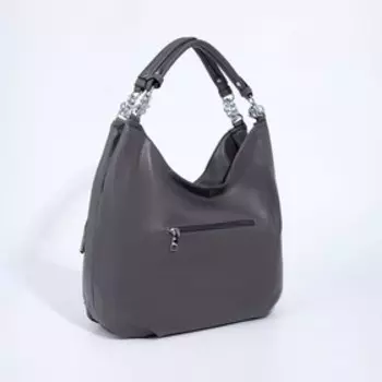 Сумка-мешок на молнии, цвет серый