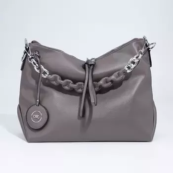 Сумка-мешок на молнии, цвет серый