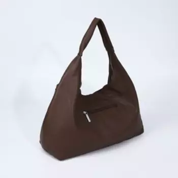 Сумка женская на молнии, цвет коричневый