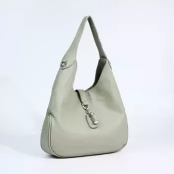 Сумка-мешок на молнии, наружный карман, цвет светло-зелёный