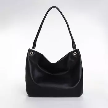 Сумка - мешок женская TEXTURA, на молнии, 361028 см, чёрная