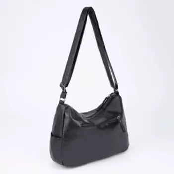 Сумка-мешок, отдел на молнии, 5 наружных карманов, регулируемый ремень, цвет чёрный