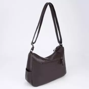 Сумка-мешок, отдел на молнии, 5 наружных карманов, регулируемый ремень, цвет коричневый