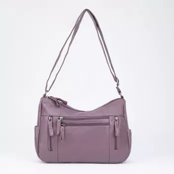 Сумка-мешок, отдел на молнии, 5 наружных карманов, регулируемый ремень, цвет пудра