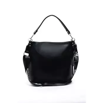 Сумка мешок, отдел на молнии, цвет черный