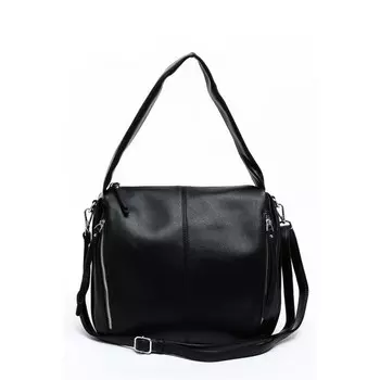 Сумка мешок, отдел на молнии, цвет черный