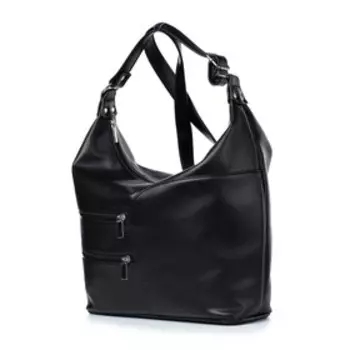 Сумка мешок, отдел на молнии, цвет черный 29х33х10,5см