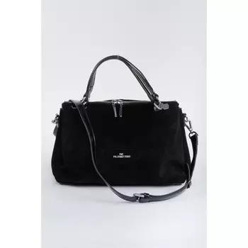 Сумка мешок, отдел на молнии, цвет черный 33х12х25см