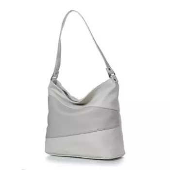 Сумка мешок, отдел на молнии, цвет молочный/бежевый 36х30х12,7см