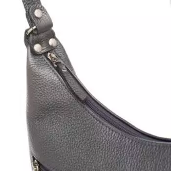 Сумка-мешок, отдел на молнии, цвет серебристый