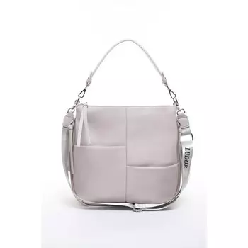 Сумка мешок, отдел на молнии, цвет серый