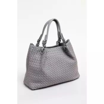 Сумка мешок отдел на молнии, цвет серый 36х26х14см