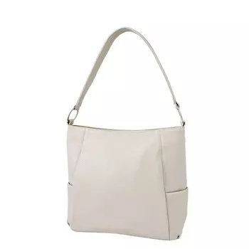 Сумка мешок, отдел на молнии, цвет светло-бежевый 29х30х10см