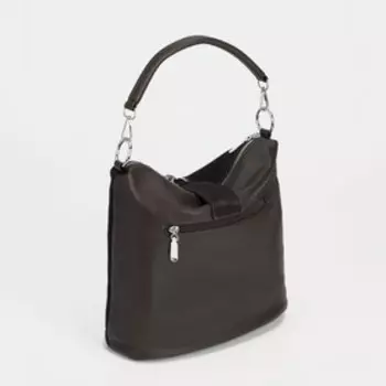 Сумка-мешок, отдел на молнии, наружный карман, цвет коричневый